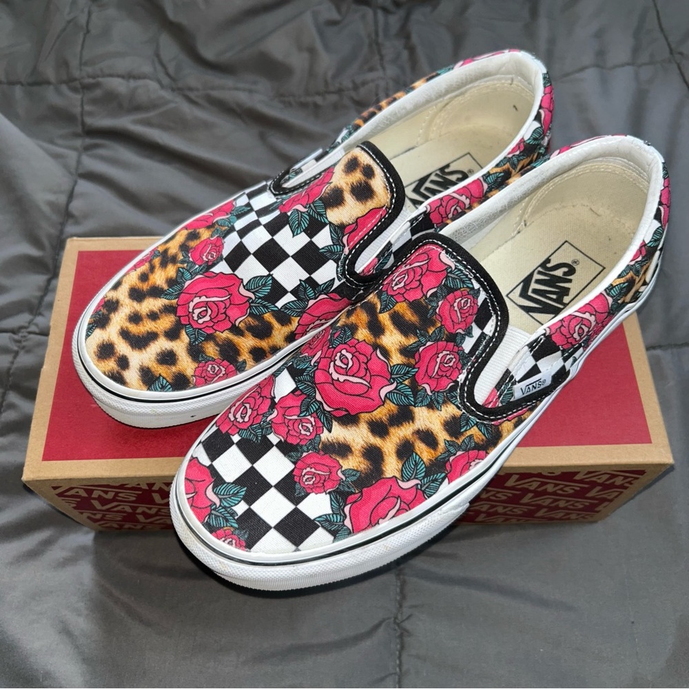 Vans Floral Animal Print Vans Mens 8 Womens 9.5
